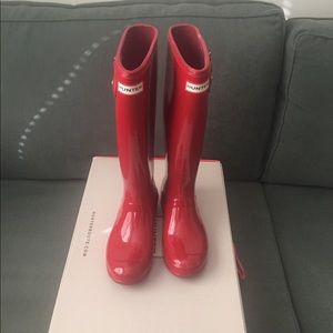Hunter Original Tour Gloss - Red rain boots